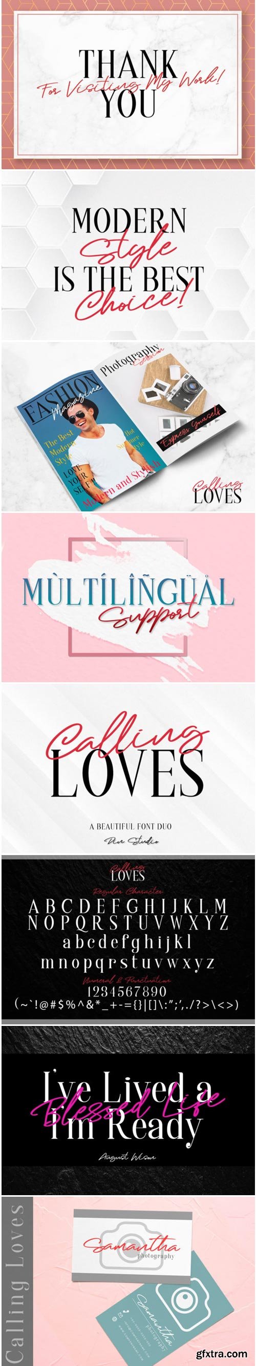 Calling Loves Duo Font