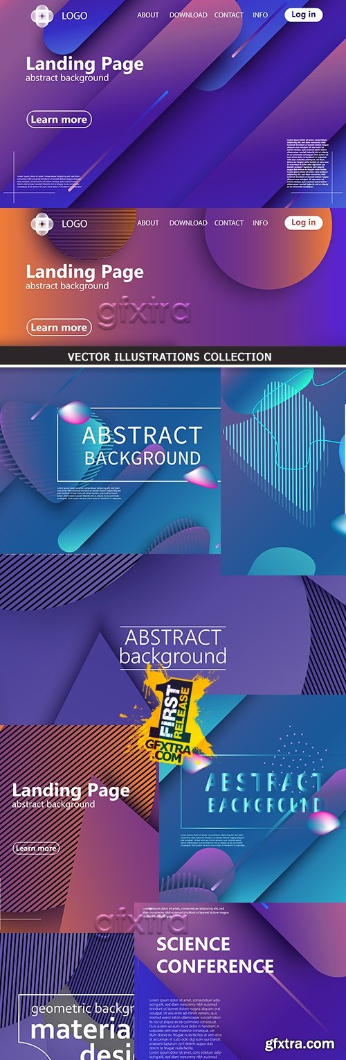 Modern futuristic background elements gradient forms