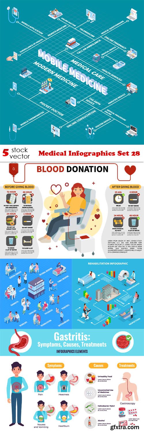 Vectors - Medical Infographics Set 28