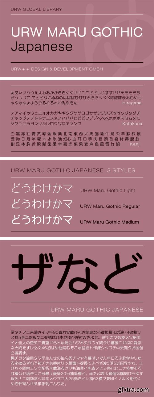 URW Maru Gothic Font Family