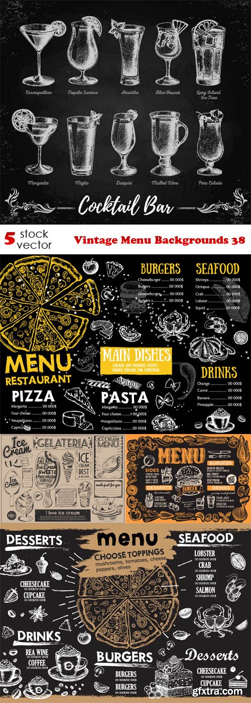 Vectors - Vintage Menu Backgrounds 38