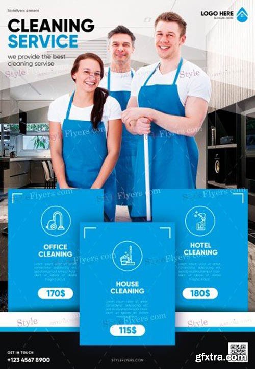 Cleaning Service V3 2019 PSD Flyer Template