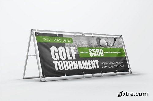 Monsoon Outdoor Banner Stand Mockup