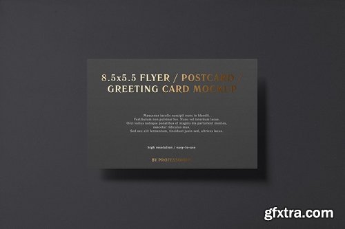 8.5x5.5 Flyer Postcard Greeting Card Mockup