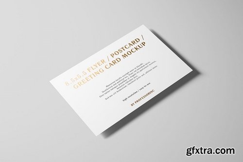 8.5x5.5 Flyer Postcard Greeting Card Mockup