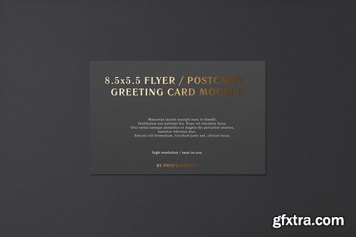 8.5x5.5 Flyer Postcard Greeting Card Mockup