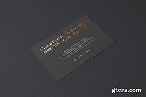 8.5x5.5 Flyer Postcard Greeting Card Mockup