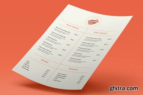 Restaurant Menu + logo