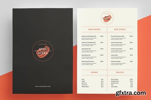 Restaurant Menu + logo