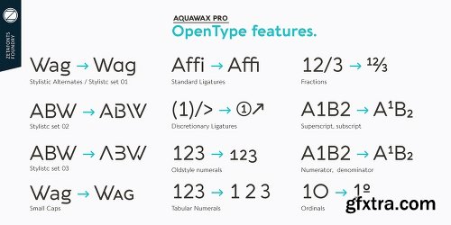 Aquawax Pro Font Family - 27 Fonts