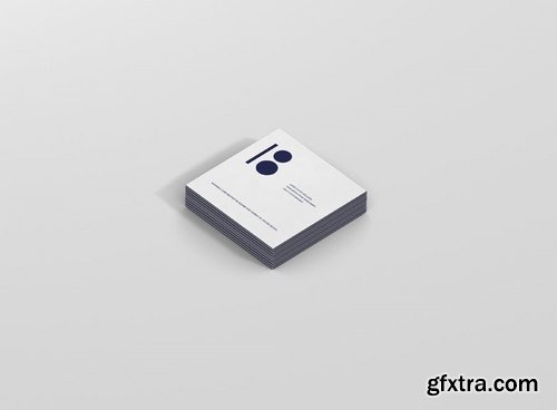 Business Card Mockup Stack Square