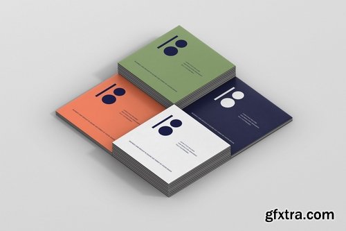 Business Card Mockup Stack Square