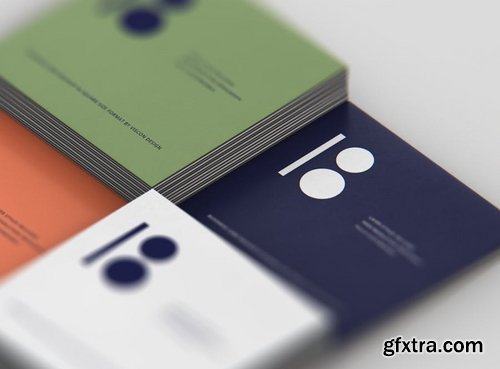 Business Card Mockup Stack Square