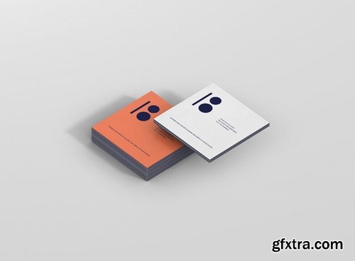 Business Card Mockup Stack Square