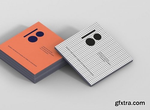 Business Card Mockup Stack Square