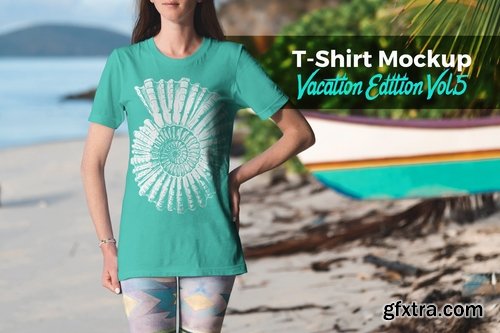 T-Shirt Mockup Vacation Edition Vol. 5