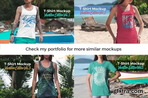 T-Shirt Mockup Vacation Edition Vol. 4