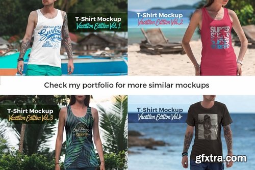 T-Shirt Mockup Vacation Edition Vol. 5