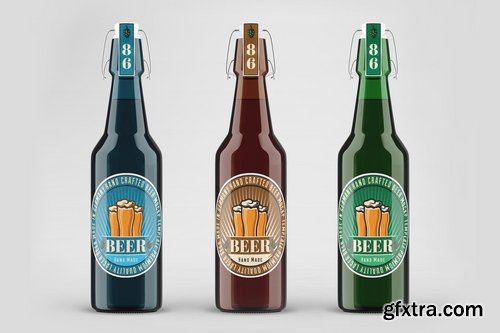 Beer Bottle Mock-up Template