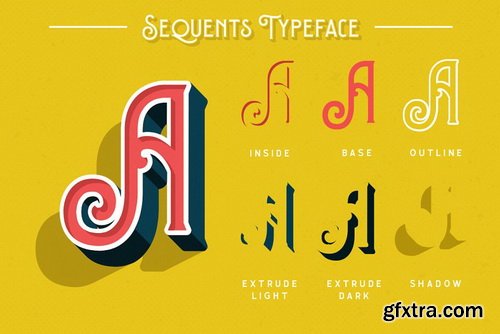 CM - Sequents - Layered Font (+ORNAMENT) - 3569437