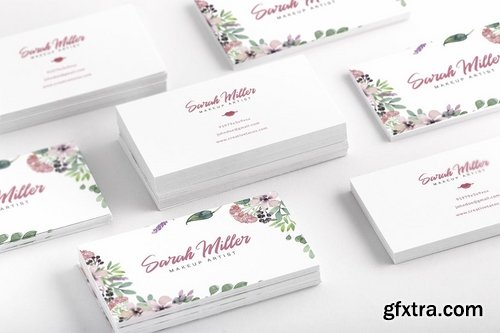 Floral Minimalist Business Card Template