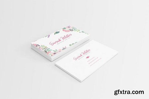 Floral Minimalist Business Card Template