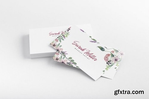 Floral Minimalist Business Card Template