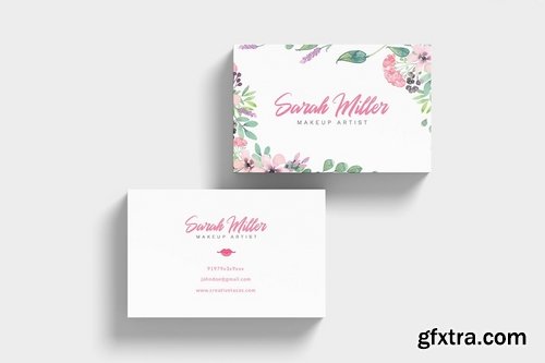 Floral Minimalist Business Card Template