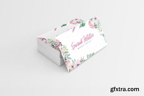 Floral Minimalist Business Card Template