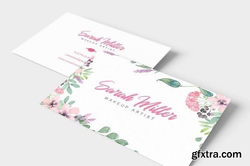 Floral Minimalist Business Card Template