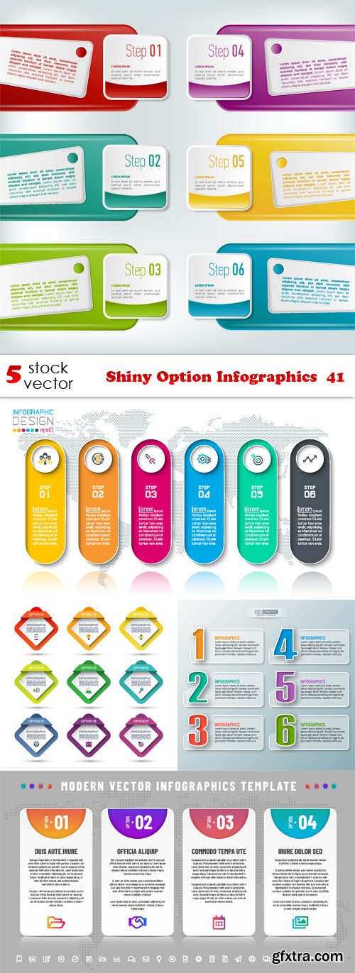 Vectors - Shiny Option Infographics 41