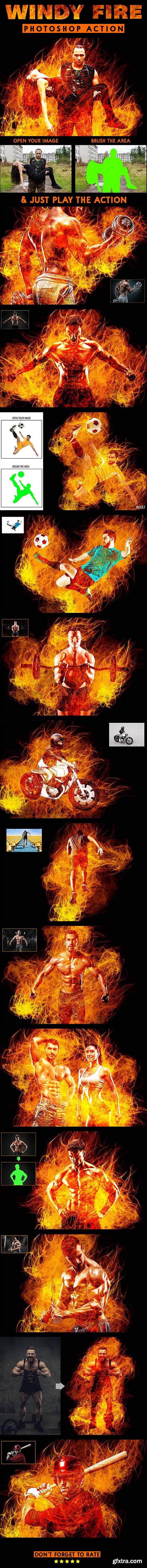 GraphicRiver - Windy Fire Photoshop Action 23430522