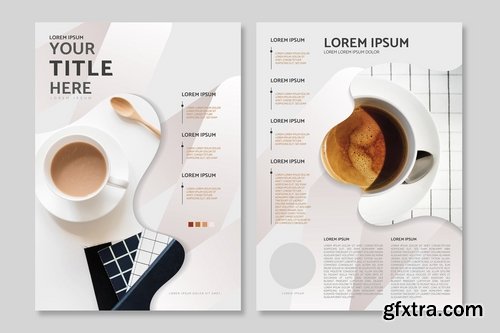 Coffee poster design vector set