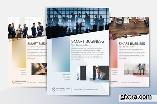 Smart business poster design vector set