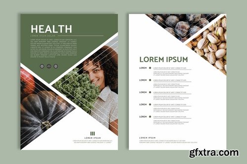 Healthy foods poster design vector set