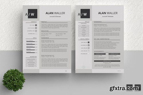 Professional Resume Cover Letter and Invioce Templates Pack