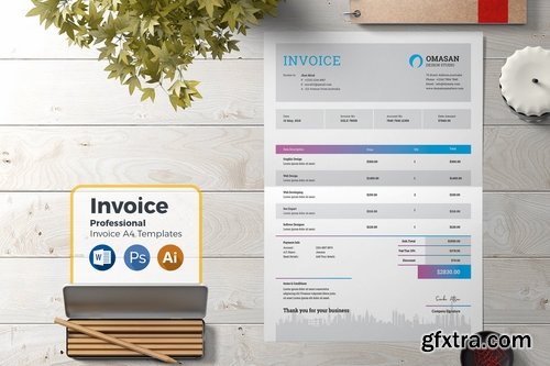 Professional Resume Cover Letter and Invioce Templates Pack