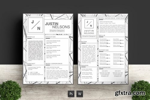 Professional Resume Cover Letter and Invioce Templates Pack