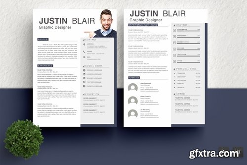 Professional Resume Cover Letter and Invioce Templates Pack