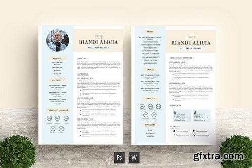 Professional Resume Cover Letter and Invioce Templates Pack