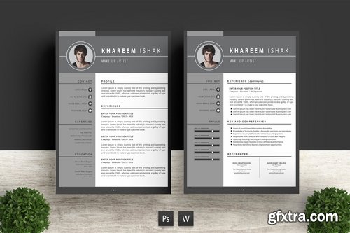 Professional Resume Cover Letter and Invioce Templates Pack