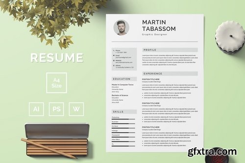 Professional Resume Cover Letter and Invioce Templates Pack