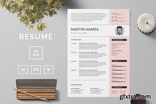 Professional Resume Cover Letter and Invioce Templates Pack