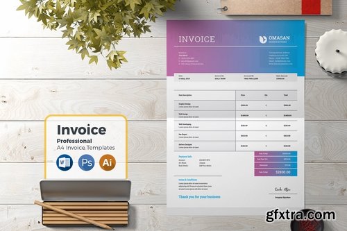 Professional Resume Cover Letter and Invioce Templates Pack