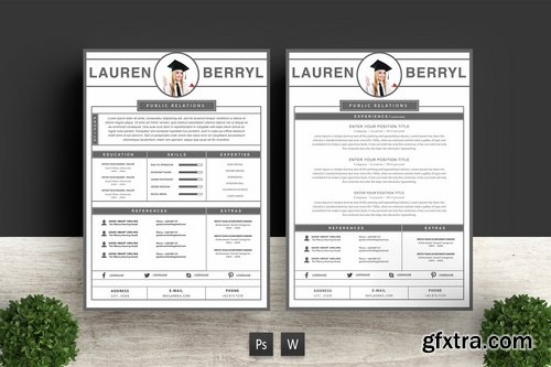 Professional Resume Cover Letter and Invioce Templates Pack