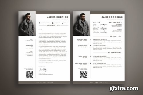 Professional Resume Cover Letter and Invioce Templates Pack