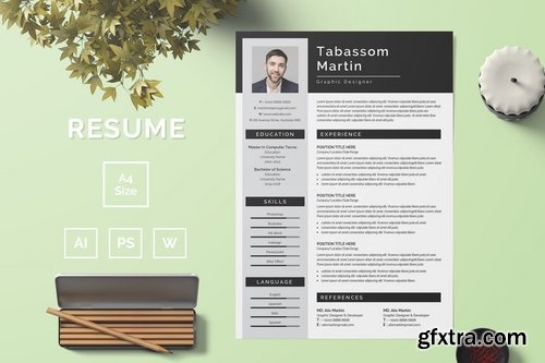 Professional Resume Cover Letter and Invioce Templates Pack