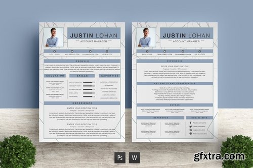 Professional Resume Cover Letter and Invioce Templates Pack