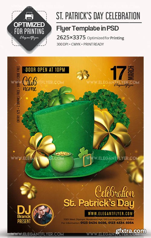 St. Patricks Day Celebration V15 2019 Flyer PSD Template