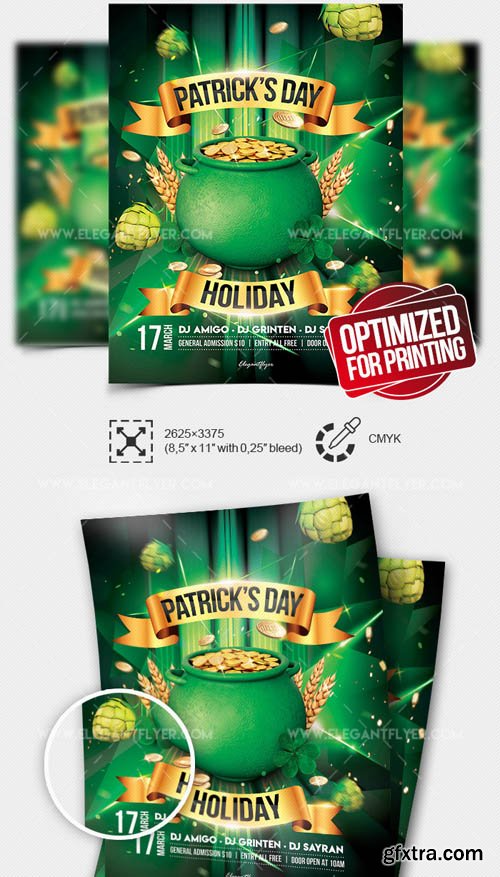 St. Patricks Day Holiday V16 2019 Flyer PSD Template